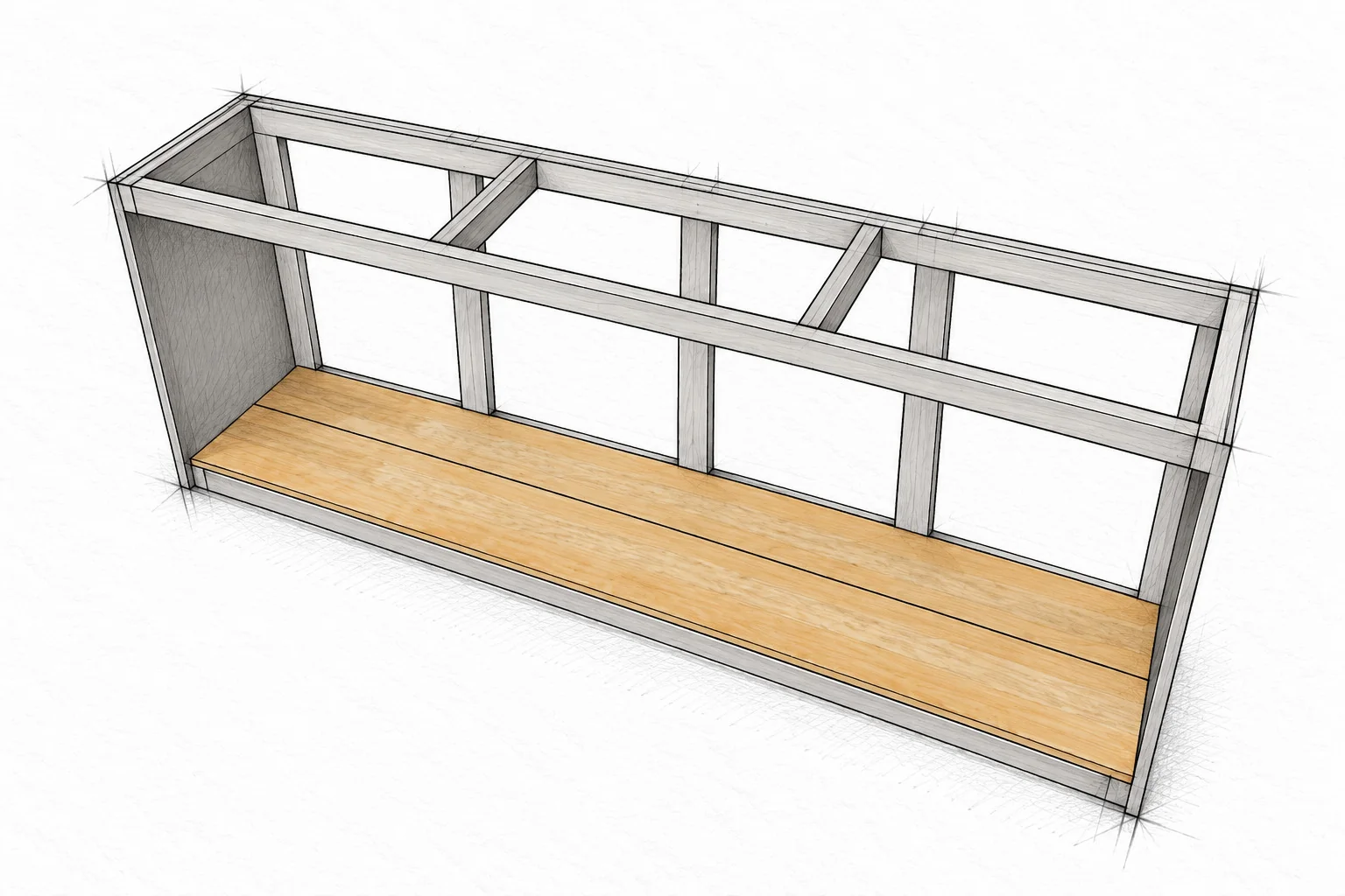 barn door console — 12 illustration