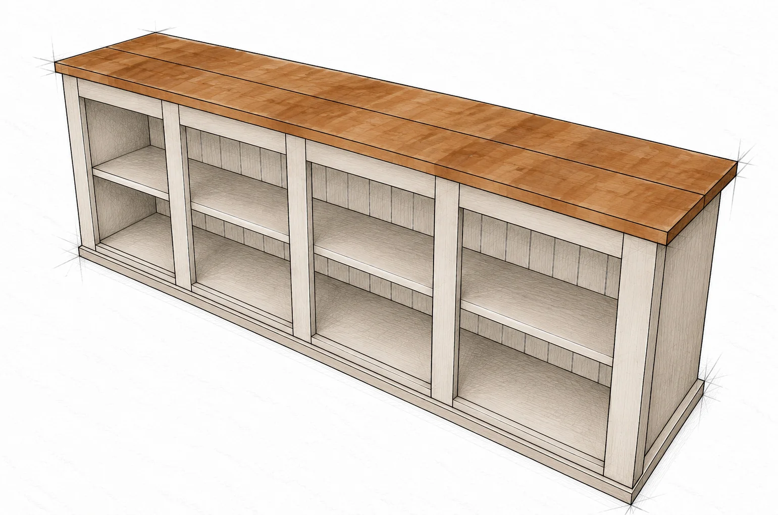 barn door console — 18 illustration