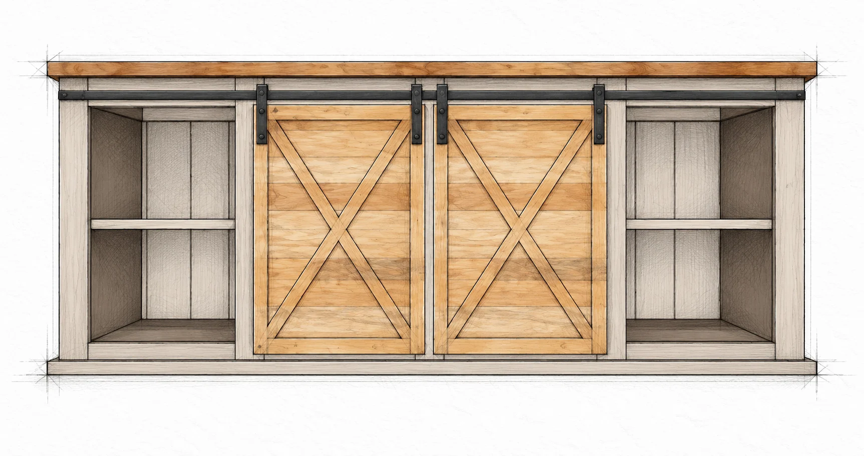 barn door console — 19 illustration