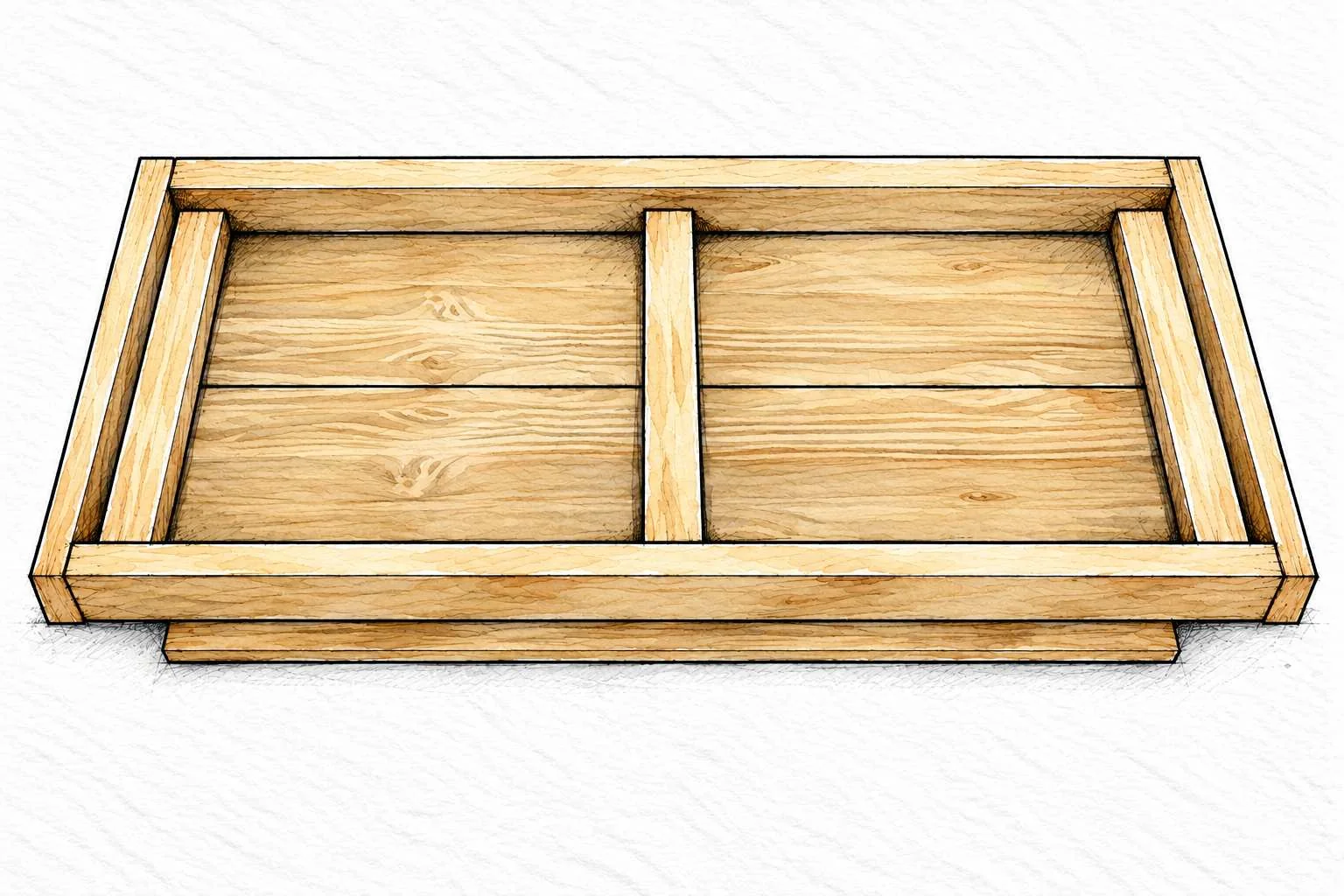 chunky leg coffee table — 7 illustration
