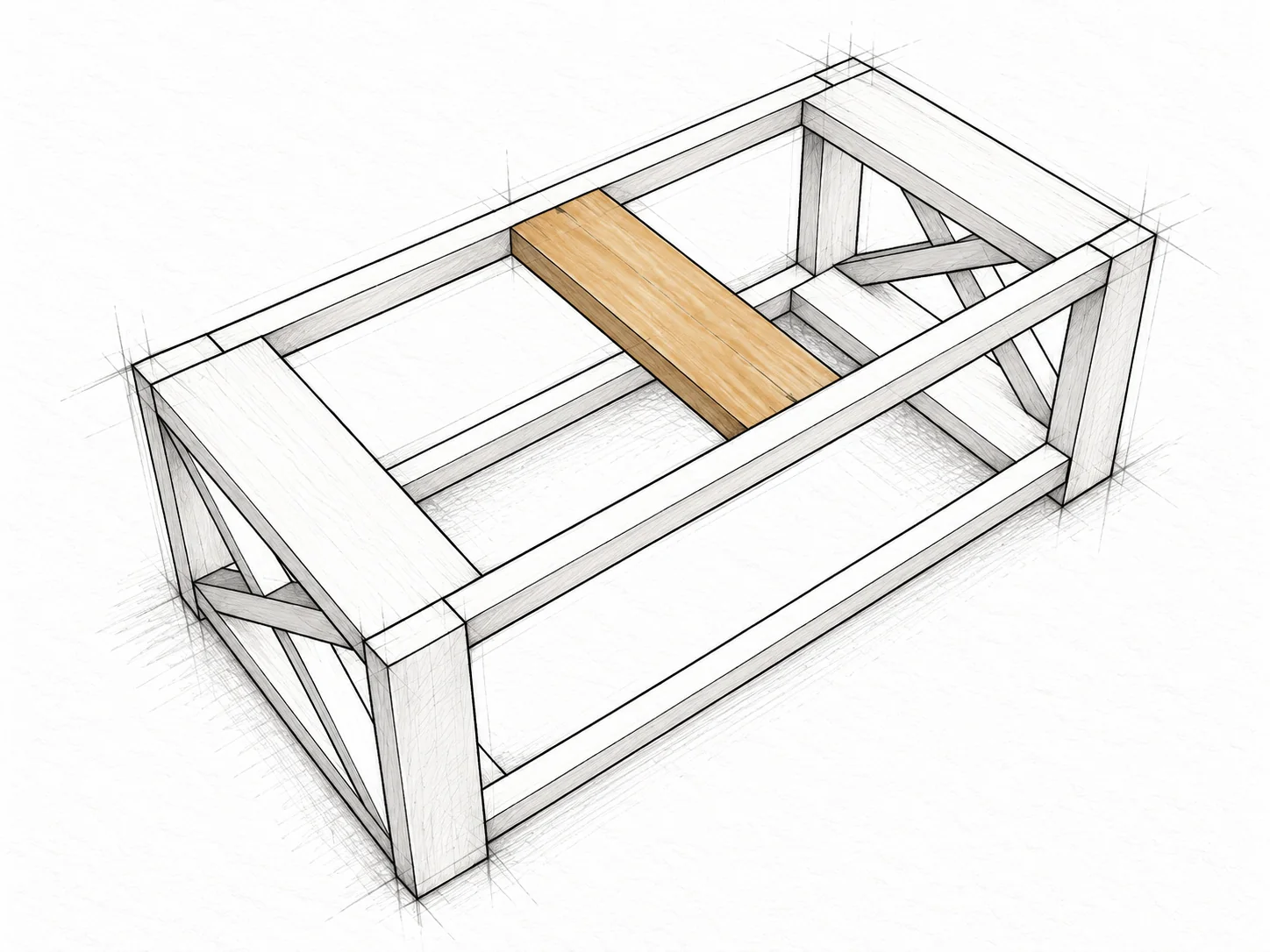 farmhouse coffee table — 9 illustration