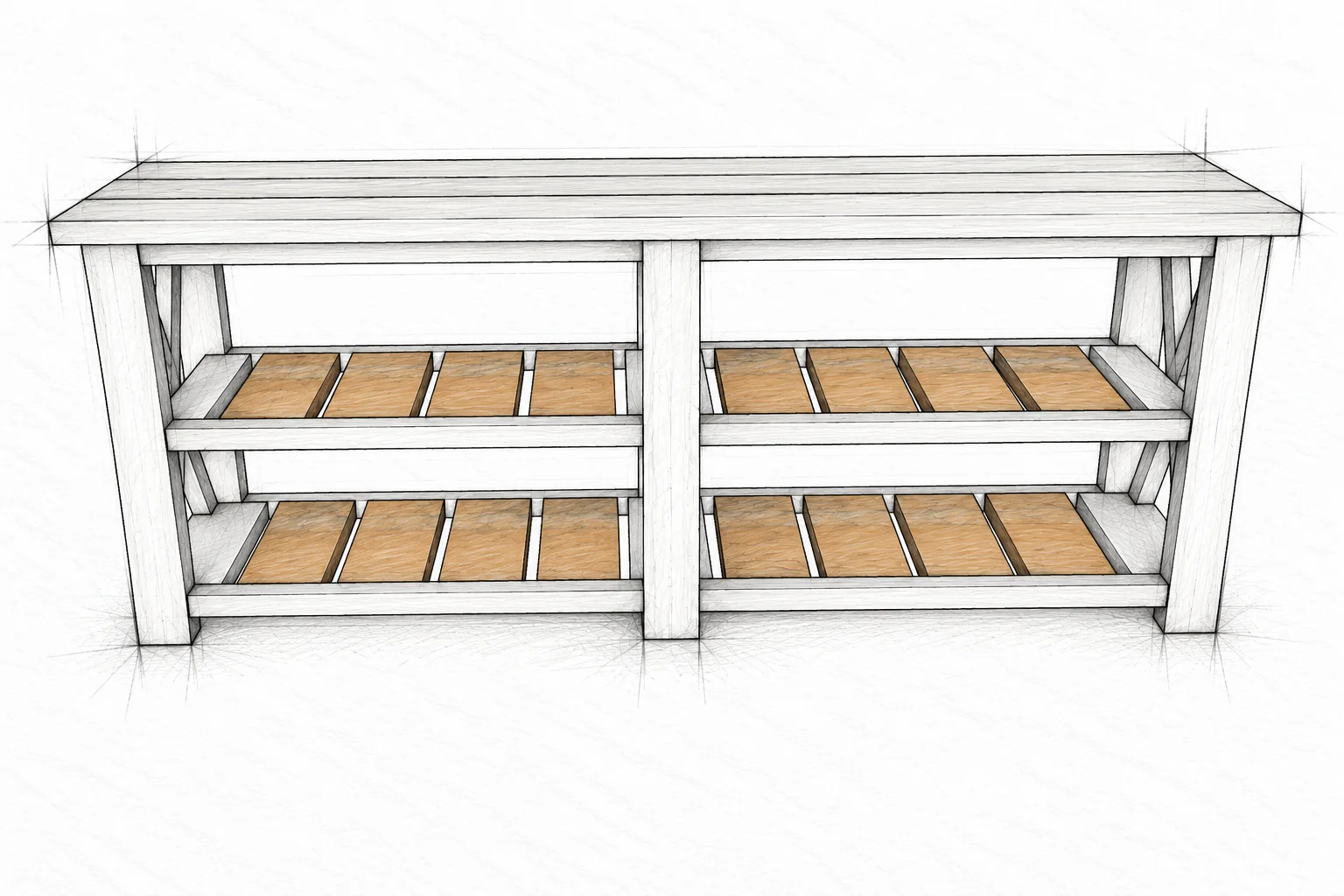 farmhouse console table — 13 illustration