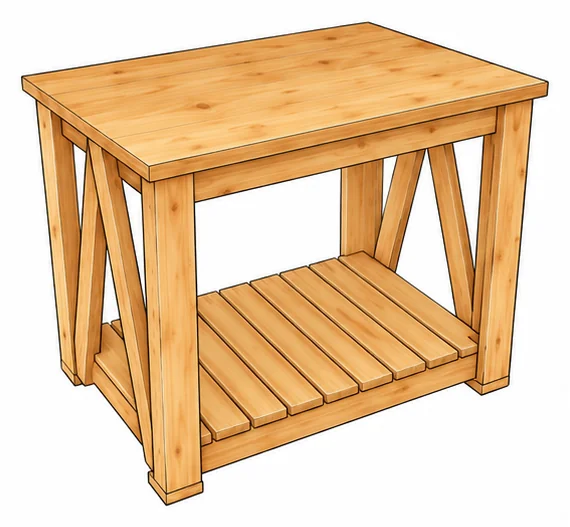 farmhouse kitchen island — 7 illustration
