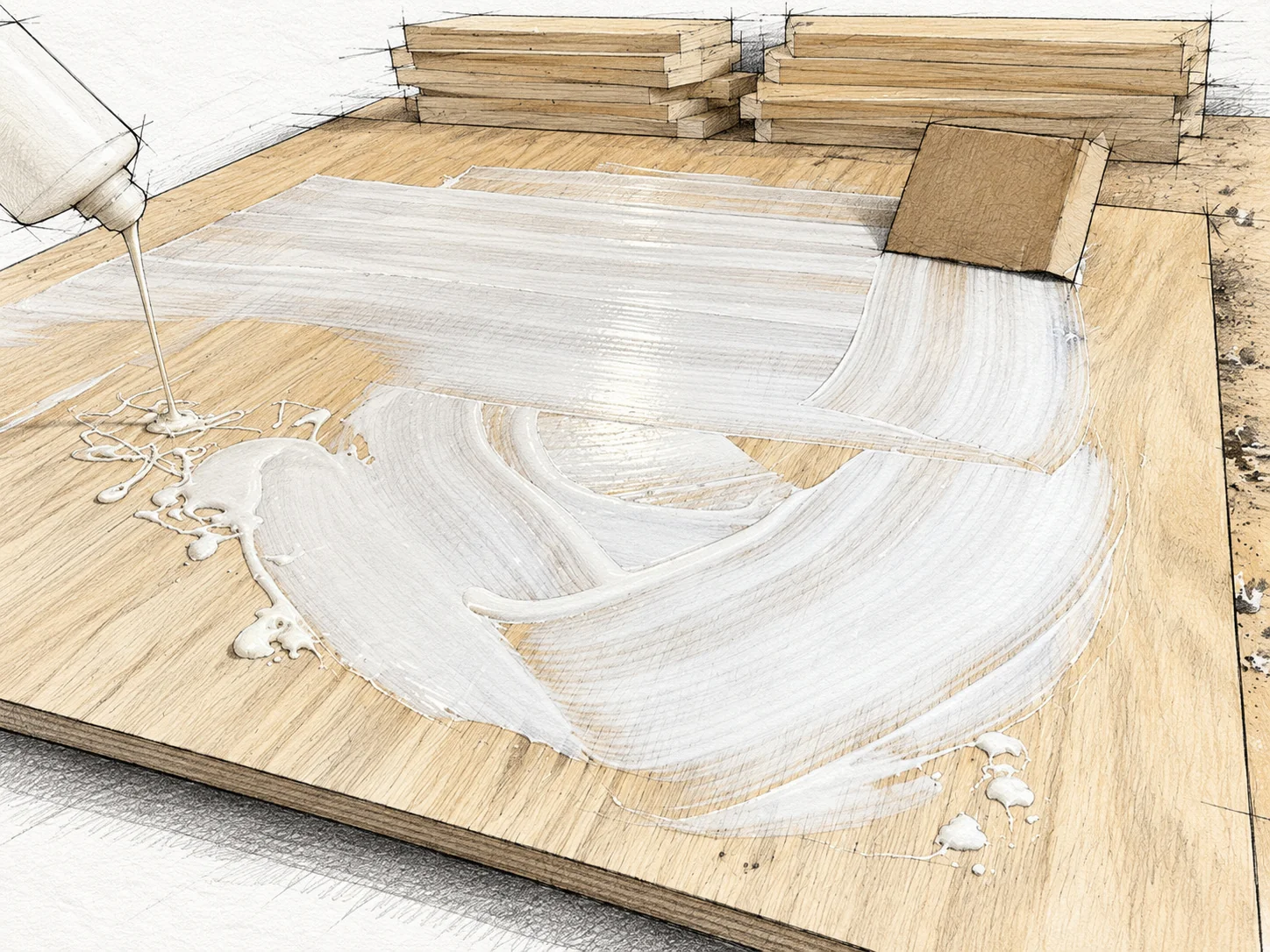 geometric hairpin coffee table — 13 illustration