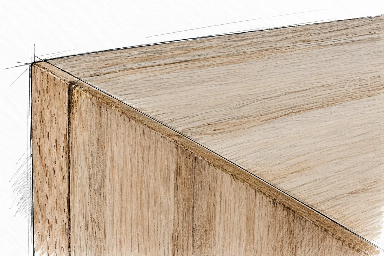 hollow panel waterfall console — 23 illustration