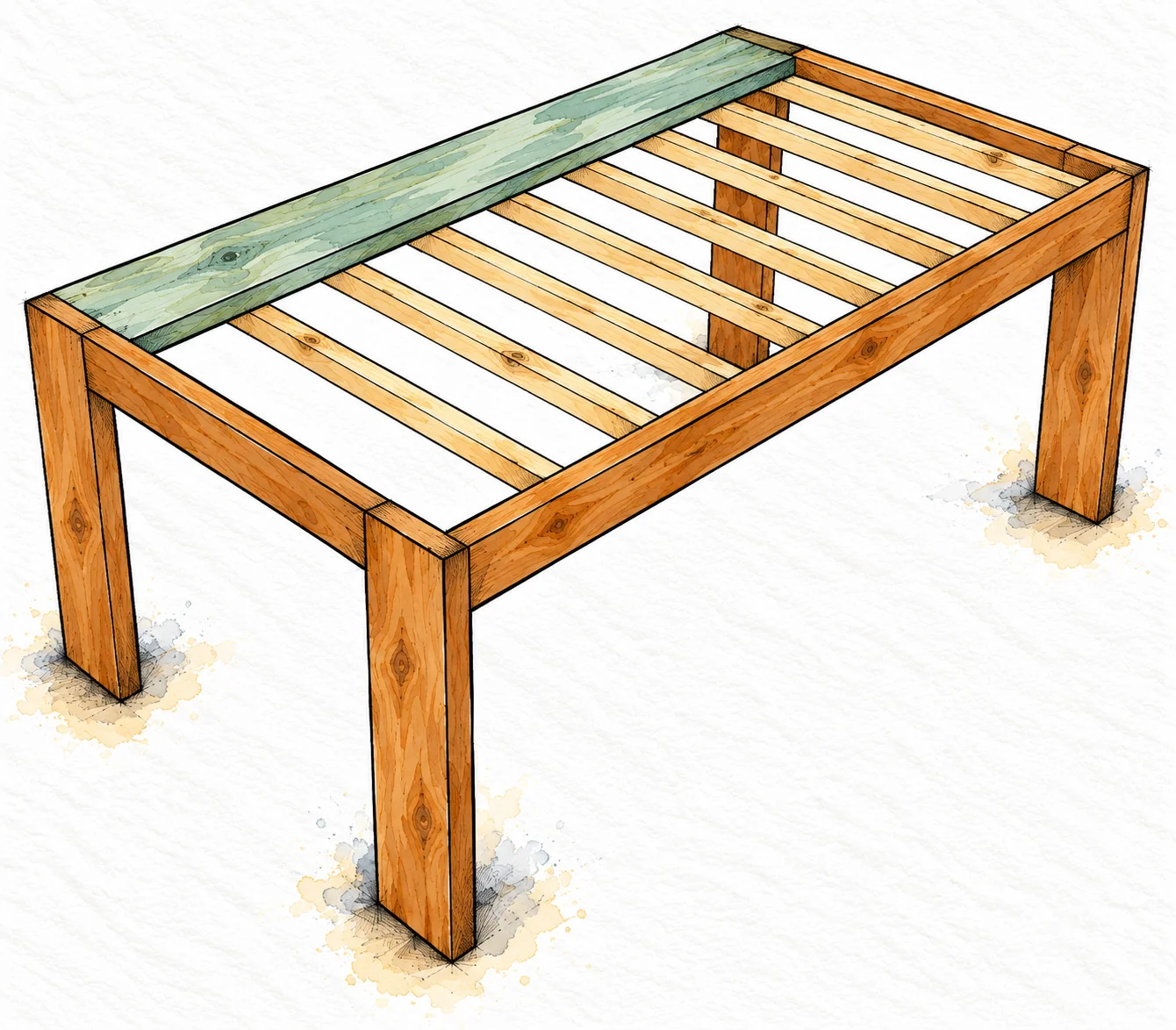 modern farm table — 10 illustration