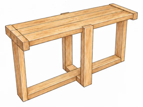 modern farmhouse console — 6 illustration