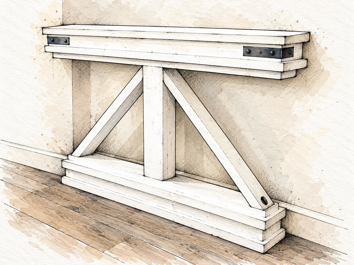 narrow truss console — 21 illustration