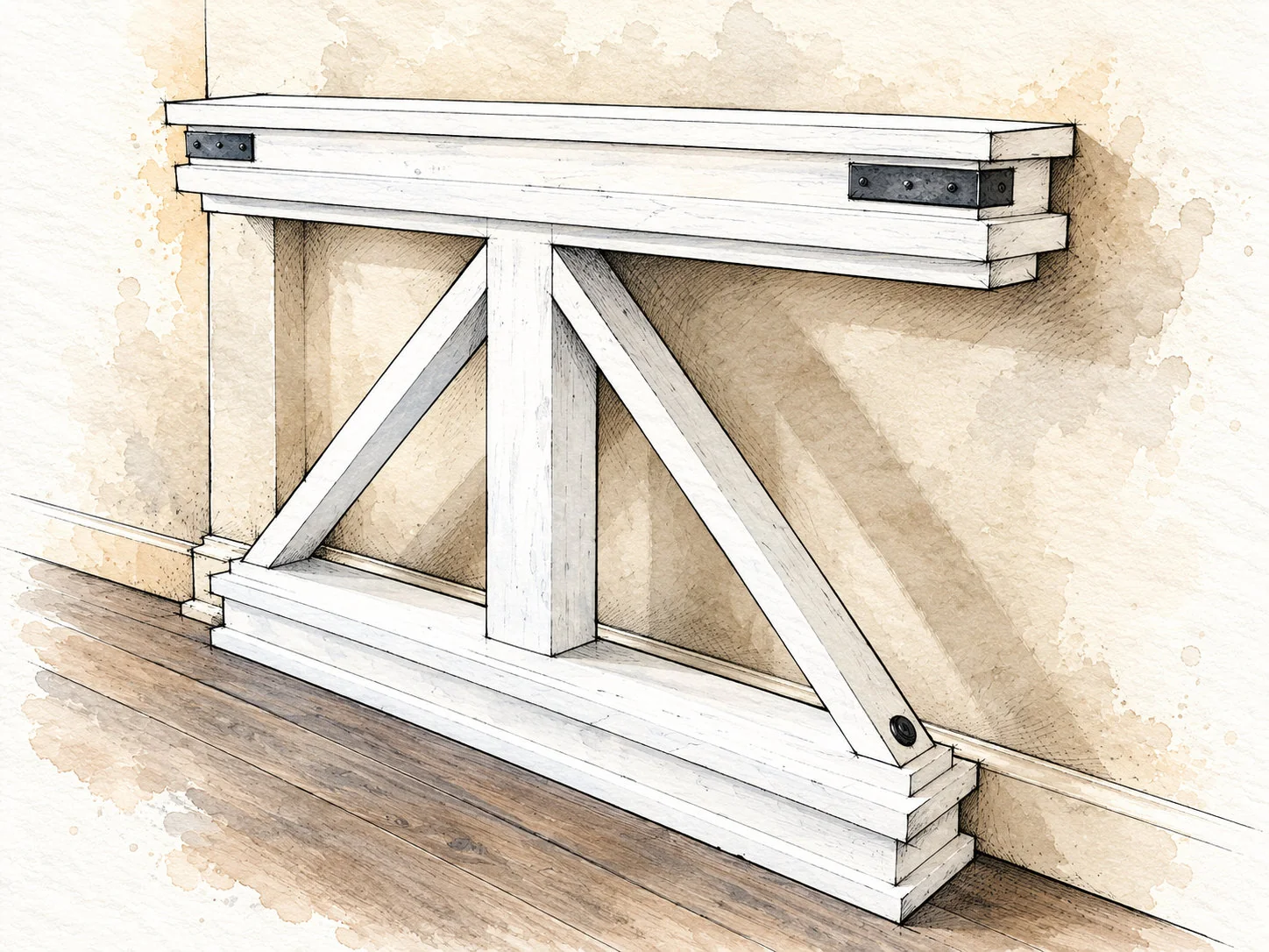 narrow truss console — 22 illustration