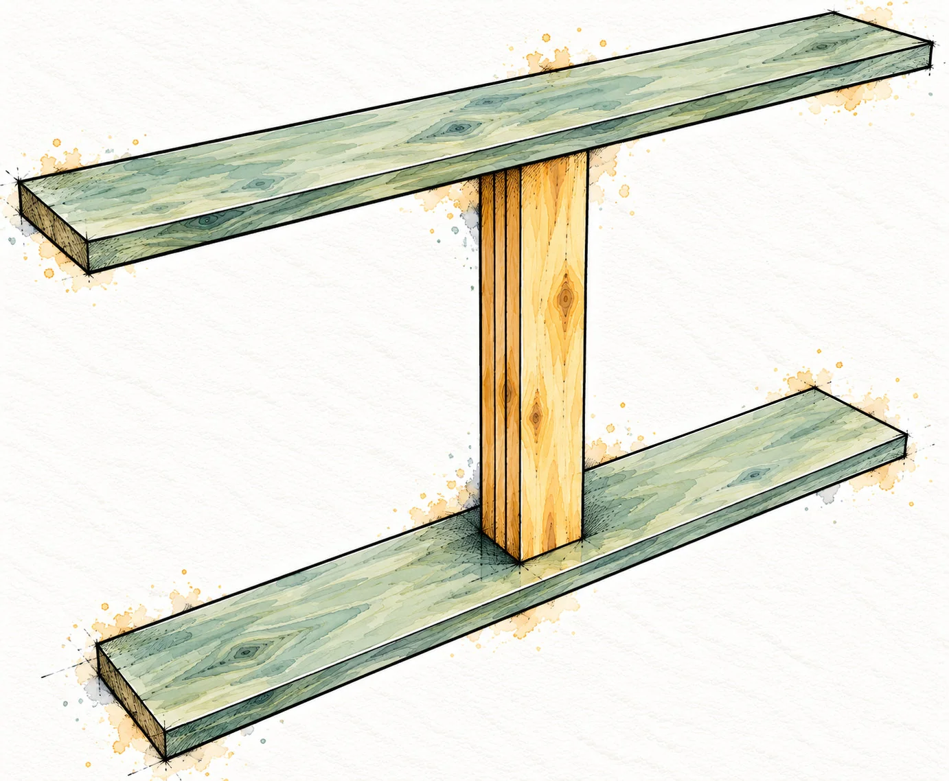 narrow truss console — 28 illustration