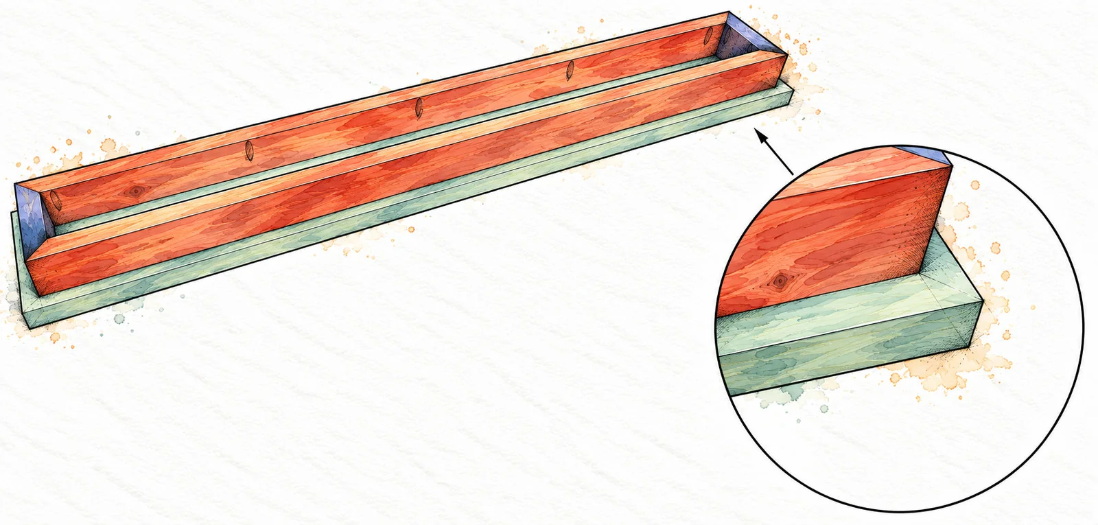 narrow truss console — 32 illustration