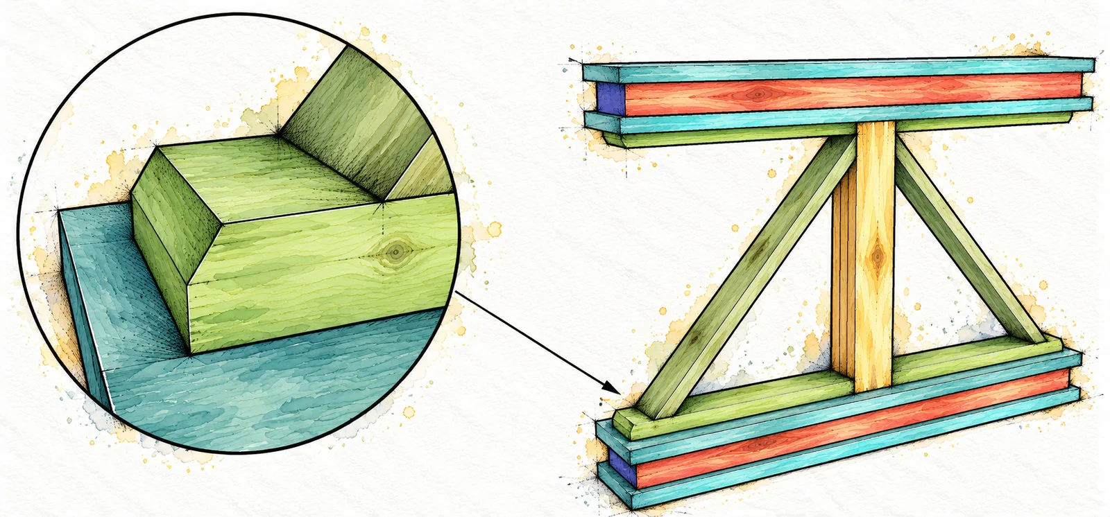 narrow truss console — 35 illustration