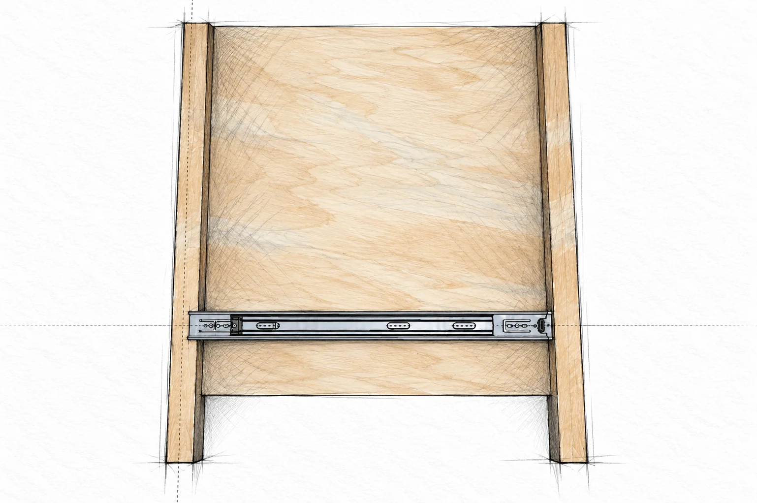 pullout bin kitchen island — 17 illustration
