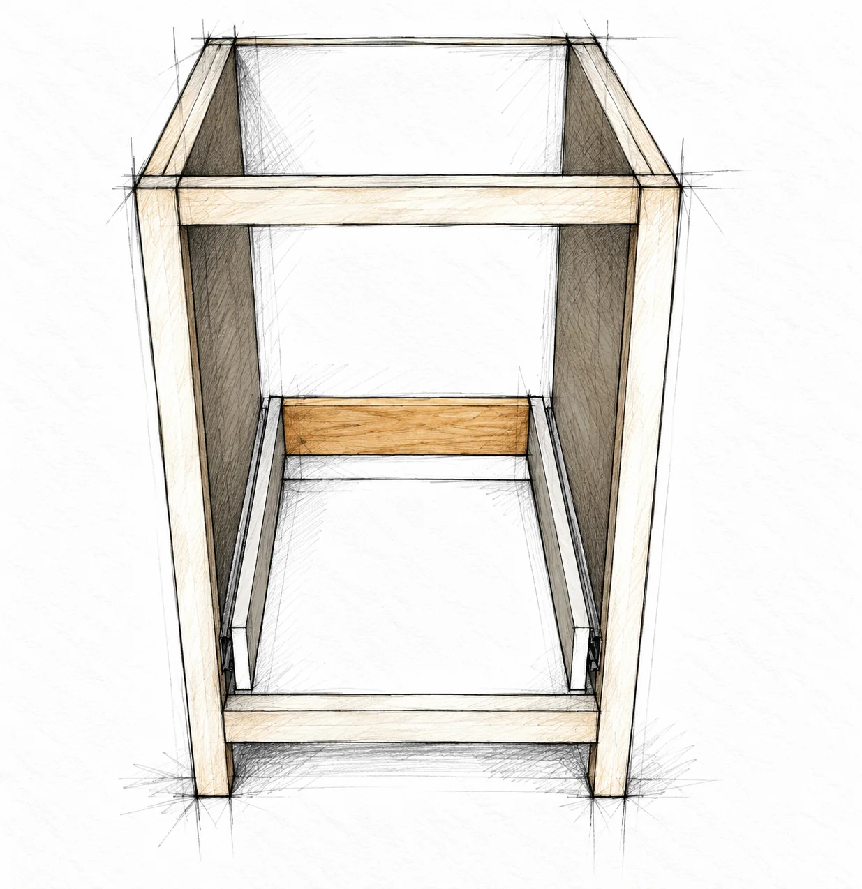 pullout bin kitchen island — 20 illustration