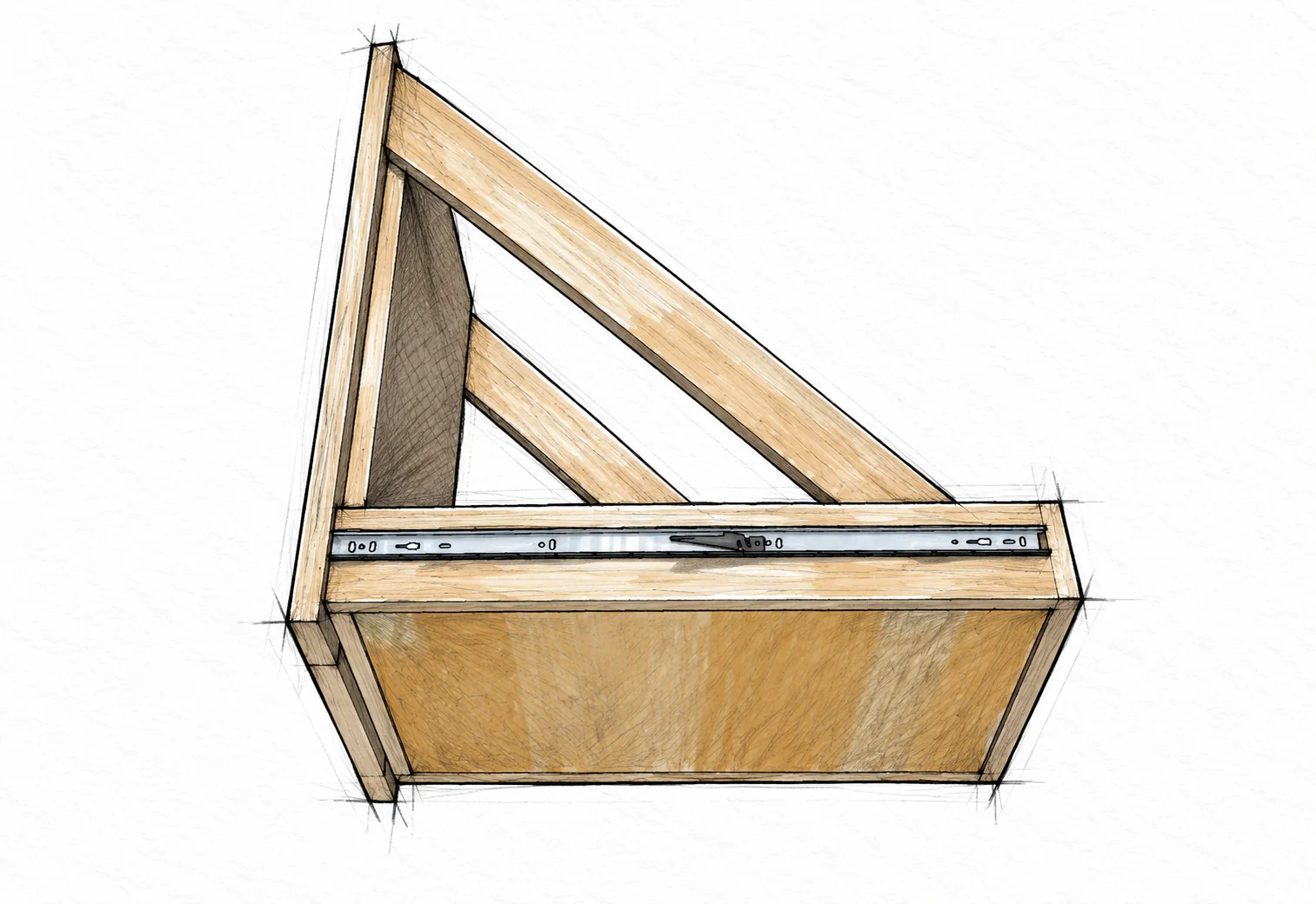 pullout bin kitchen island — 23 illustration