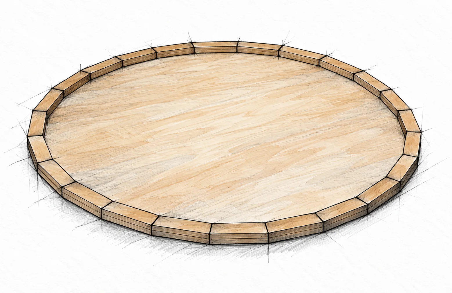 round coffee table — 13 illustration