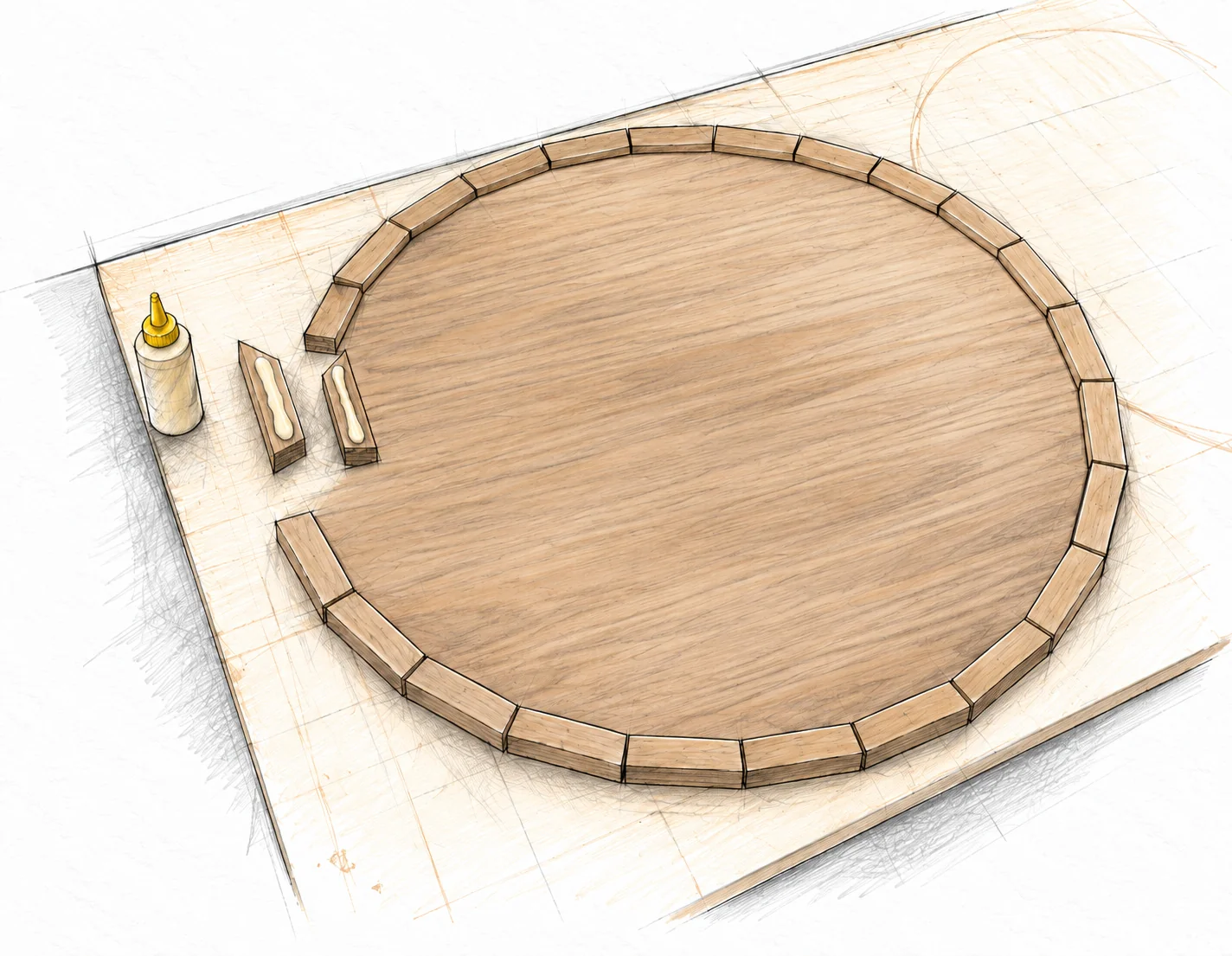 round coffee table — 14 illustration