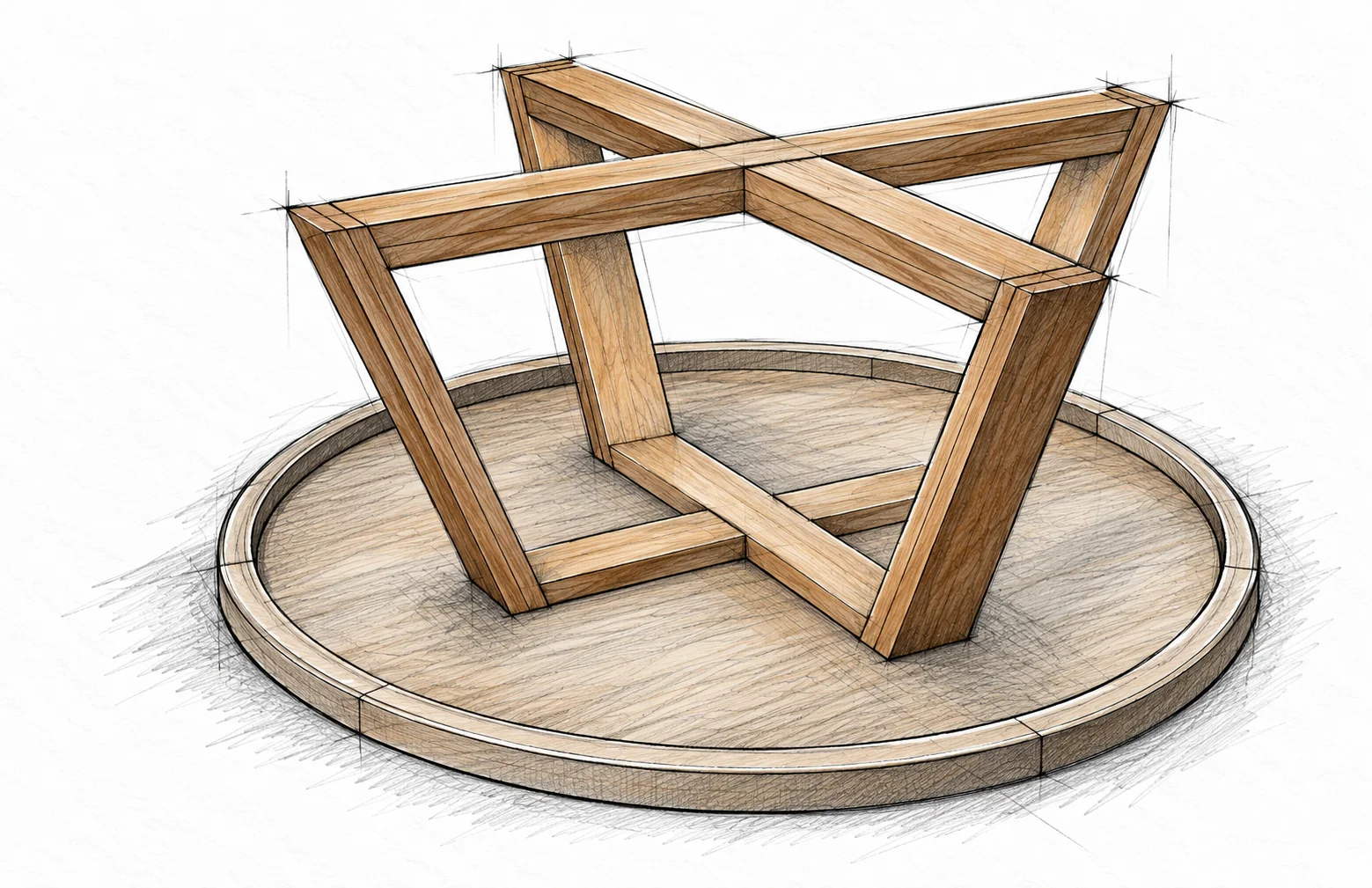 round coffee table — 28 illustration