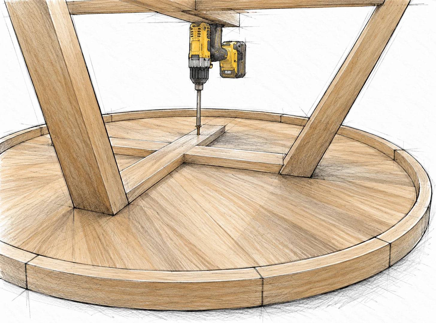 round coffee table — 29 illustration