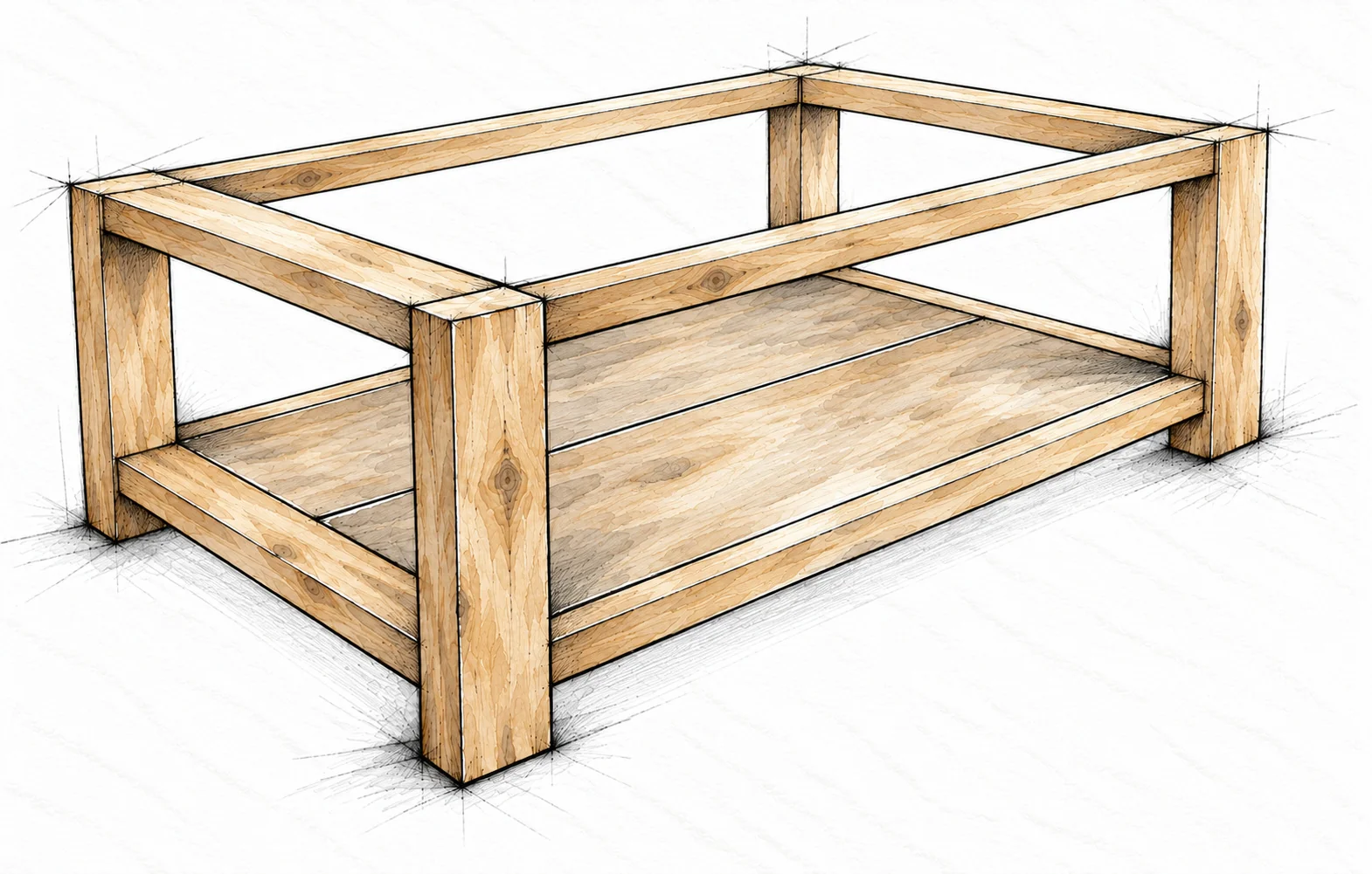 rustic x coffee table — 11 illustration