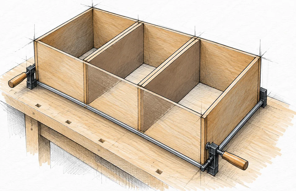storage unit with beveled edge — 13 illustration