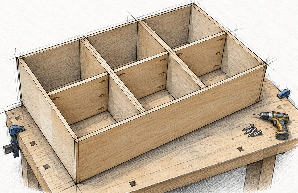 storage unit with beveled edge — 15 illustration