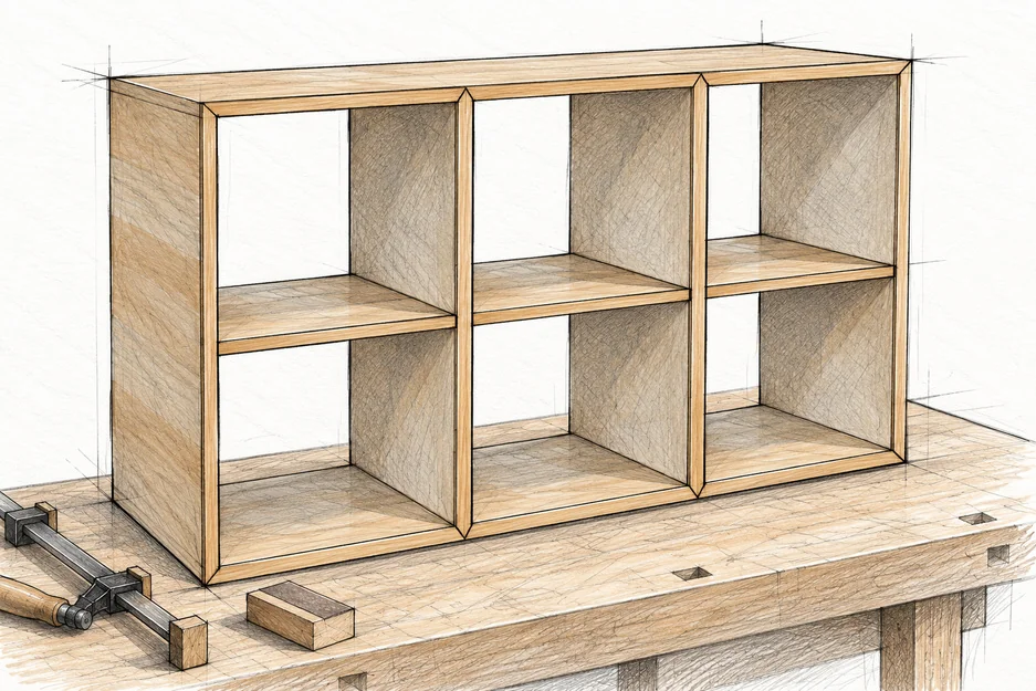 storage unit with beveled edge — 19 illustration