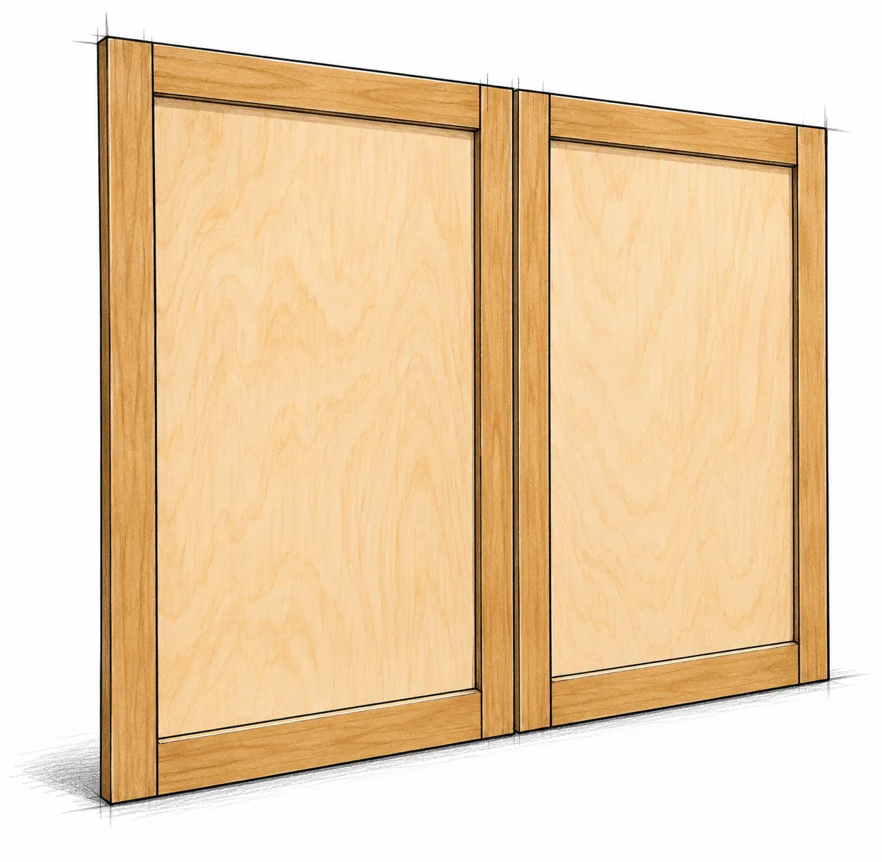 table height pantry cabinet — 18 illustration