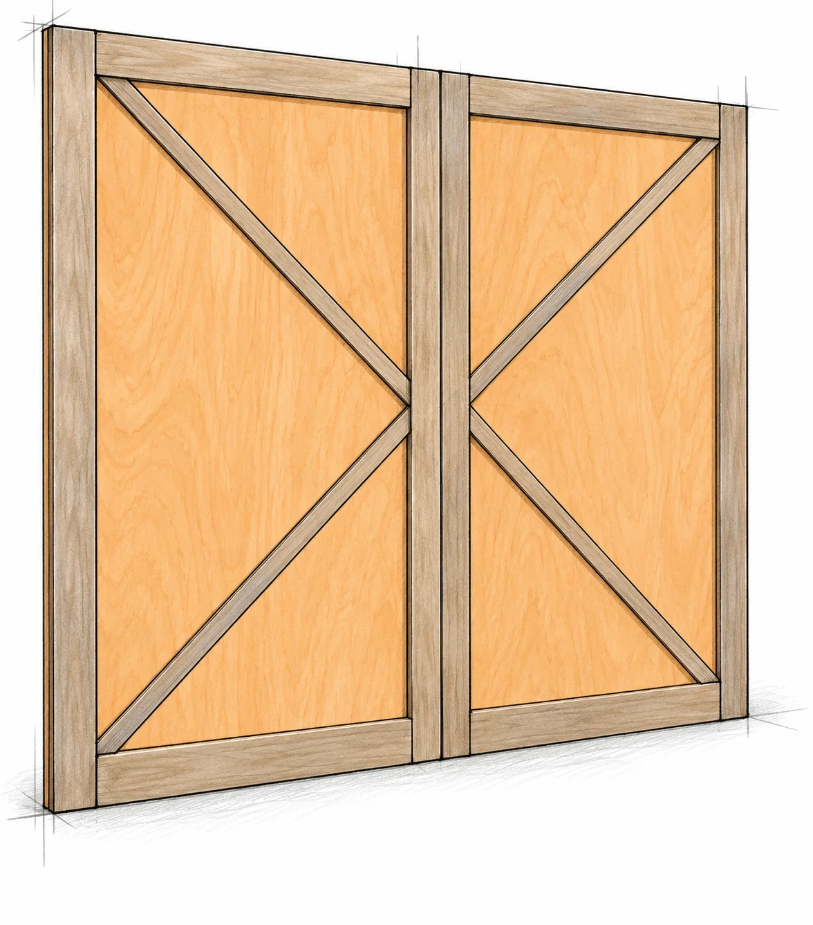 table height pantry cabinet — 19 illustration