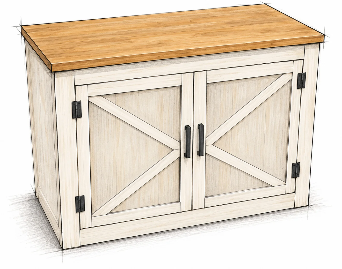 table height pantry cabinet — 20 illustration